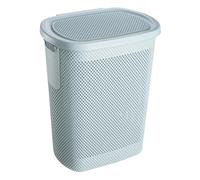 Keeeper Laundry Hamper Arne – Hinged Lid, Air-Permeable, Plastic – Nordic Blue