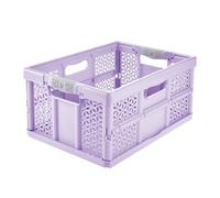 keeeper lea Sturdy professional folding box with soft-touch handles, 48.5 x 35 x 23.5 cm, 32 l, Violet (Soft Purple)