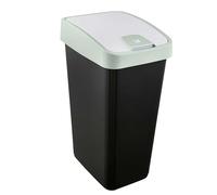 keeeper magne Premium waste bin with flip lid, Soft Touch, 45 l, 40 x 30 x 61.5 cm, Green (Soft Green)