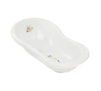keeeper Winnie Ergonomic Baby Bath Tub with Plug, for 0 to 12 Months, 84 cm, Maria, White