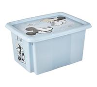 Keeeper Mickey Mouse Storage Box with Lid 15 Litre Cloudy Blue, Blue