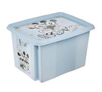 Keeeper Mickey Mouse Turn Around Stackable Box With Lid 30 Litre Cloudy Blue