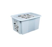 Keeeper Mickey Mouse Turn Around Stackable Box with Lid 45 Litre Cloudy Blue, Blue