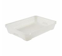 Keeeper Mini Storage Basket, Stackable, A4 Size, 36x26.5x7 cm, Mirko, Transparent