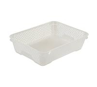 keeeper Mini Storage Basket, Stackable, A5 Size, 26.5x20x7 cm, Mirko, Transparent