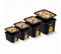 Keeeper Minions Turning Stacking Box 15L, 24L, 30L & 45L Set - Black, Black