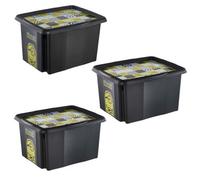 Keeeper Minions Turning Stacking Box 15L, 24L & 30L Set - Black