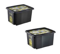 Keeeper Minions Turning Stacking Box 15L & 24L Set - Black Keeeper Black
