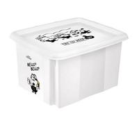 keeeper karolina storage box with lid, 24 l, rotatable and stackable, Design: Minions, Bello, For children, White
