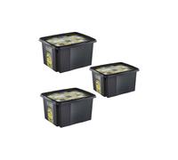 Keeeper Minions Turning Stacking Box 24L, 30L & 45L Set - Black Keeeper Black
