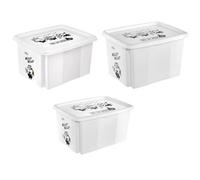 Keeeper Minions Turning Stacking Box 24L, 30L & 45L Set - Grey Keeeper Grey