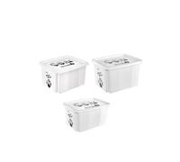 Keeeper Minions Turning Stacking Box 24L, 30L & 45L Set - Grey Keeeper Grey