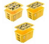 Keeeper Minions Turning Stacking Box 24L, 30L & 45L Set - Yellow, Yellow