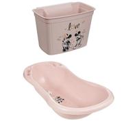 Keeeper Minnie & Mickey Mouse Baby Bath Tub 84Cm With Plug & Hanging Organizer Box 4L