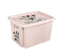 Keeeper Minnie Mouse Turn Around Stackable Box with Lid 30 Litre Nordic Pink, Pink