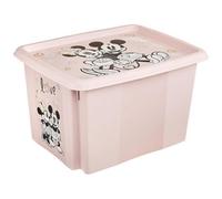 Keeeper Minnie Mouse Turn Around Stackable Box With Lid 30 Litre Nordic Pink