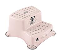 keeeper Minnie Step Stool With 2 Steps, For Children From approx 3 to 14 Years Old, Anti-Slip Design, Igor, Nordic Pink