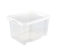 keeeper Multi-Purpose Storage Box with Integrated Handles, Medium, 35x27x21 cm, 13.5 Litre, Franz, Transparent