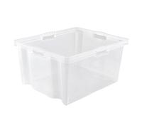 Keeeper Multi-Purpose Storage Box with Integrated Handles, XXL, 52x43x26 cm, 44 Litre, Franz, Transparent
