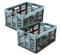 keeeper, Nordic Blue Pack 2X Storage Box 54 x 37 x 28, 45 L Each, Polypropylene, 54x37x28