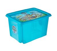 Keeeper Paw Patrol Turn Around Stackable Box with Lid 30 Litre Blue Transparent, Clear