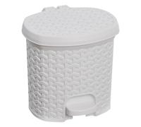 Keeeper Pedal Bin, Waste Bin with Pedal, 3 L, 19.5 X 20.5 X 20.5 Cm, Tjark, White (Nordic White)