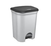 keeeper Pedal Bin with 2 Waste Compartments, 2x 11 Litre, Torge, Silver