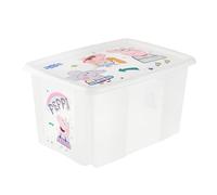 Peppa Pig Turn Around Stackable Box with Lid 45 Litre Natural Transparent Keeeper Clear One Size