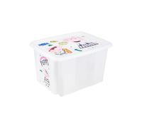 Peppa Pig Turn Around Stackable Box with Lid 30 Litre Natural Transparent Keeeper Clear One Size