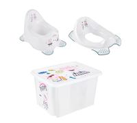 keeeper Peppa Set Adam Baby Pot + Toilet Seat EWA + Storage Box Karolina 30 L, Baby Pot from 18 Months to Approx. 3 Years, Toilet Seat from Approx. 24 Months to 4 Years, Nordic White