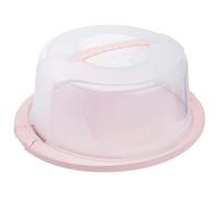 Keeeper Round Cake Container with Lid – Ricardo – Ergonomic handle, 38 cm – Pink