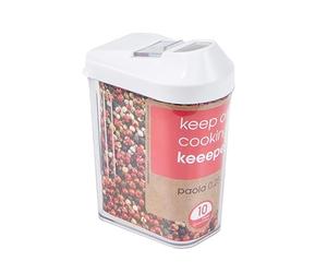 Keeeper Pouring Jar, Infinitely Adjustable Dispensing Lid, 250 ml, 6.5x4x12 cm, Paola, White
