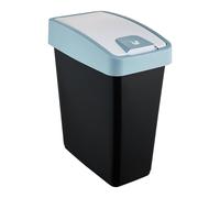 Keeeper Premium Waste Bin with Flip Lid 25 Litre - Black/Blue, Black