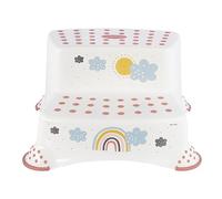 keeeper Rainbow Two-step step stool, For 3 to 14 years old, Anti-slip function, Igor, White