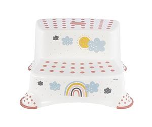keeeper Rainbow Two-step step stool, For 3 to 14 years old, Anti-slip function, Igor, White