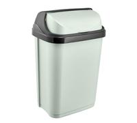 keeeper rasmus waste bin with roll lid, 10 l, 25.5 x 19 x 39 cm, Green (Soft Green)
