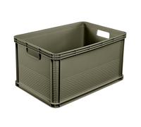keeeper robert Sturdy Transport Box, 64 l, 60 x 40 x 32 cm, Up to 60 kg load capacity, Acid-resistant and Food-safe, Olive Green (Olive)