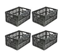 keeeper Set 4x Ida Folding Box 32L | Various uses, folded to save space, sturdy plastic, food-safe