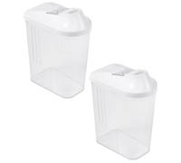 Keeeper Set Of 2 Pouring Jar 1 Litre With White Infinitely Adjustable Dispensing Lid