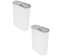Keeeper Set of 2 Pouring Jar 5 Litre with Hinged Lid, Clear