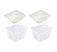 Keeeper Set Of 2 Storage Box 24 Litre With Lid Turn Around Stacking System, Multi