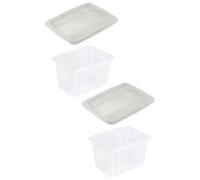 Keeeper Set Of 2 Storage Box 45 Litre With Lid Turn Around Stacking System, Multi