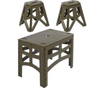 Keeeper Set Of 2 Tom Foldable Chair & Timo Foldable Table Large - Olive