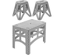 Keeeper Set of 2 Tom Foldable Chair and Timo Foldable Table Large - Silver, Silver