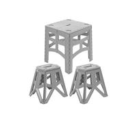 Keeeper Set of 2 Tom Foldable Chair and Timo Foldable Table - Silver, Silver