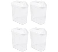 Keeeper Set of 4 Clear Pouring Jar with White Infinitely Adjustable Dispensing Lid 750ml, Clear