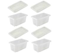 Keeeper Set Of 4 Storage Box & Lid 7 Litre With Turn Around Stacking System