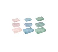 Keeeper Set Of 9 Clip Lock Fresh Food Container - Blue/Pink/Green Keeeper Multicolor