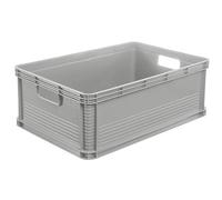 Keeeper Stable Transport Box, Acid Resistant and Food Safe, 60 x 40 x 22 cm, 45 l, Robert, Light Grey, 3 Pieces