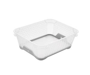 keeeper Stackable Storage Basket, Anti-Slip, DIN A6, 20 x 16 x 7 cm, Jonas, Nordic Grey